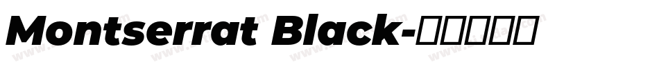 Montserrat Black字体转换